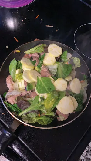 自炊した食事