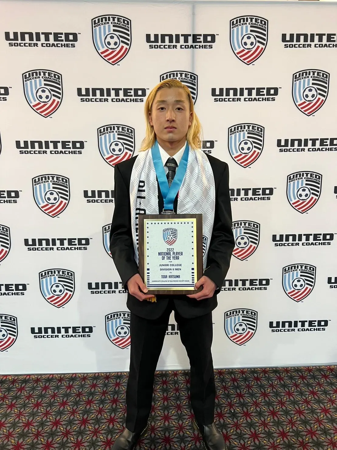 【受賞のお知らせ】弊社サポート選手の勝間くん(CCBC Essex)が短大D2全米最優秀選手賞を受賞しました!(画像4)